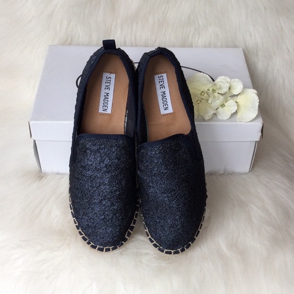 Steve Madden Navy Poppi Sequin Sneakers - Picture 8 of 9